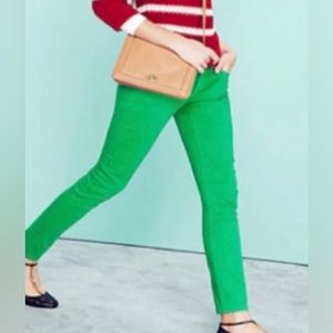J. CREW Matchstick Green Skinny Jeans Sz 25